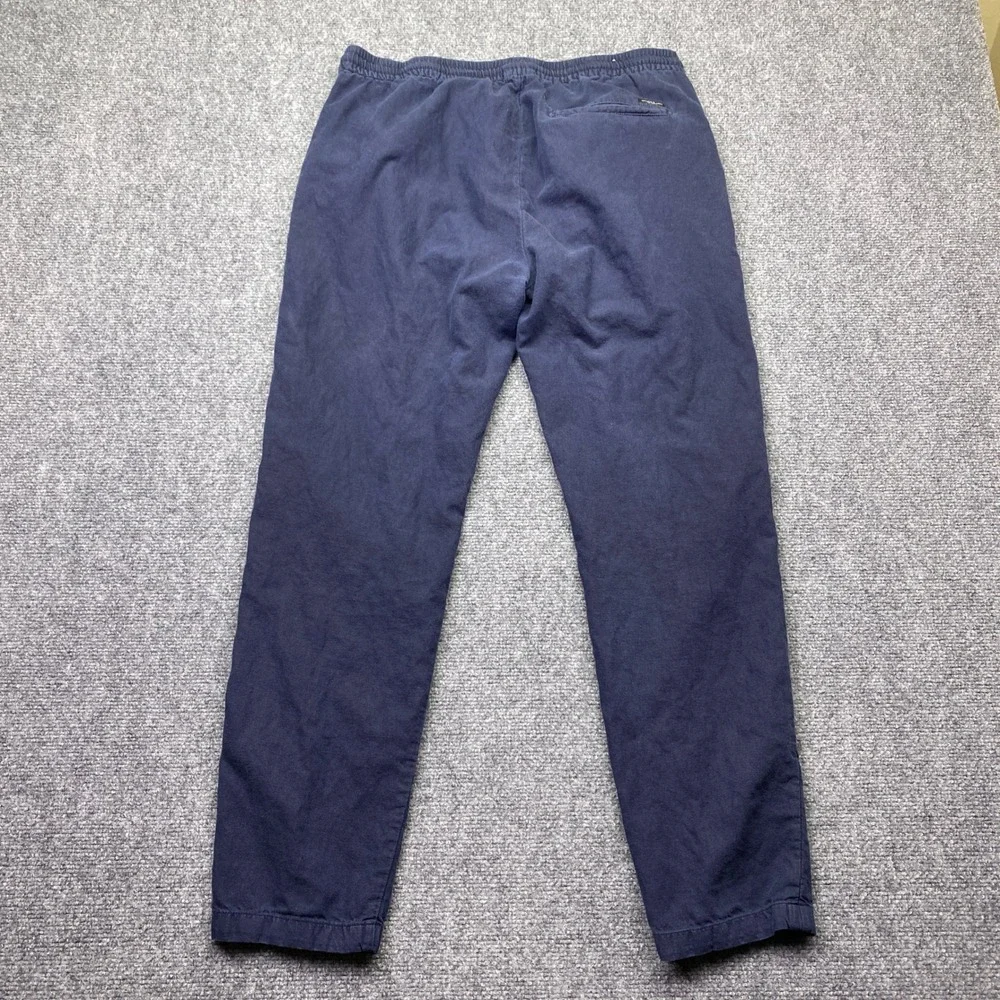 Scotch & Soda Warren Navy Blue Organic Cotton Linen Blend Drawstring Pants Sz 32